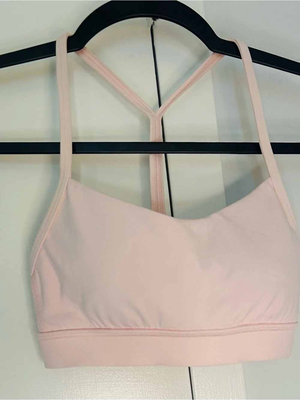 lululemon athletica Women’s Pale Pink T-Back Sports Bra Size XS